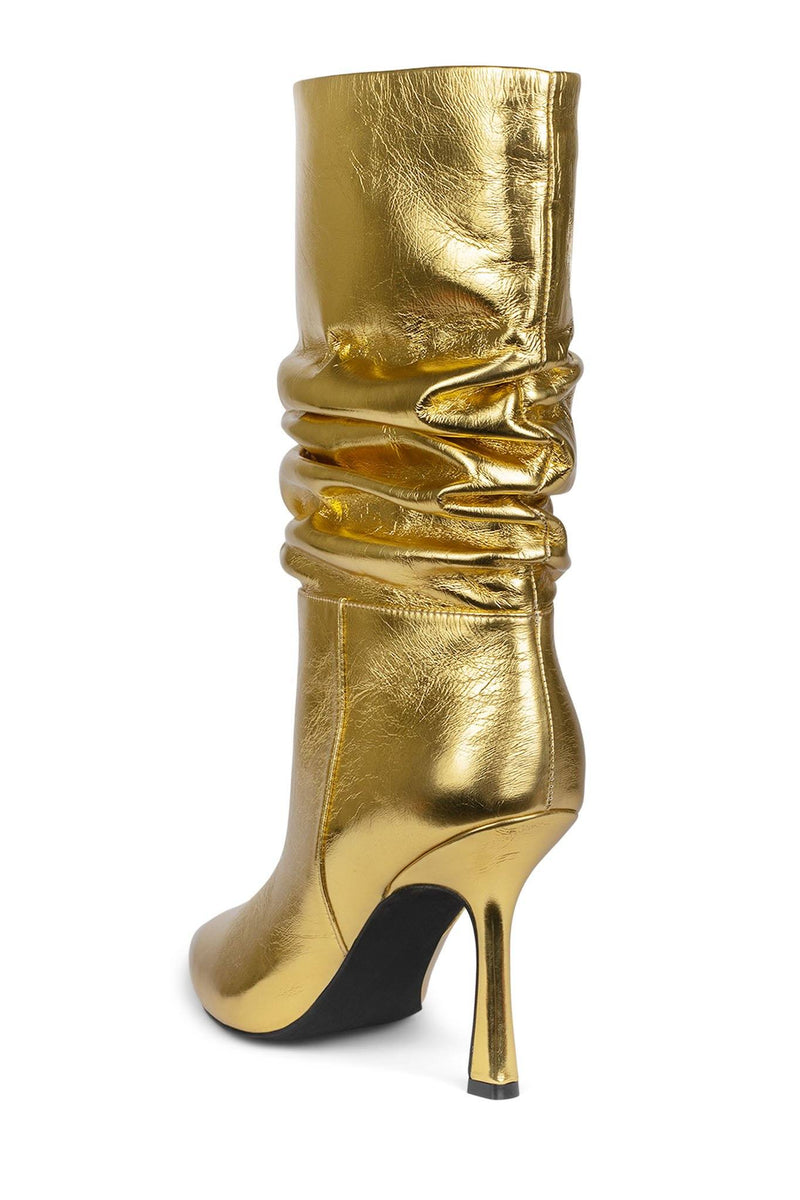 Gold Women's Jeffrey Campbell Guillo-2 Ankle Boots | PQIEXV-547