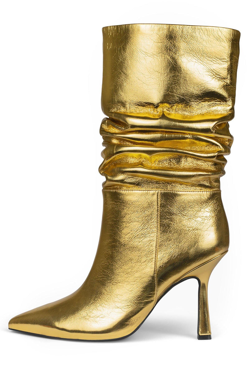 Gold Women\'s Jeffrey Campbell Guillo-2 Ankle Boots | PQIEXV-547