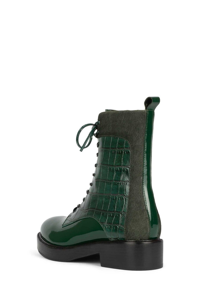 Green Women's Jeffrey Campbell Fischer-Hf Ankle Boots | RGKDOJ-542