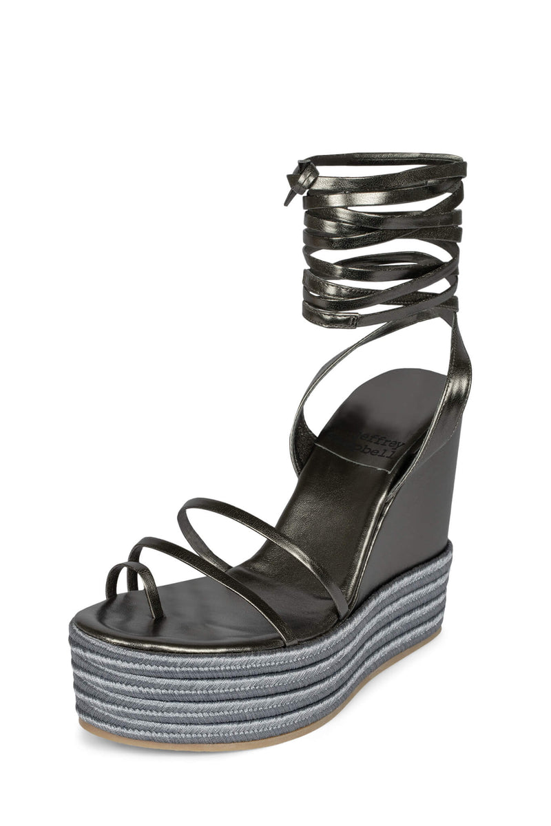 Grey Women's Jeffrey Campbell Layered Heels | JIAOMU-082