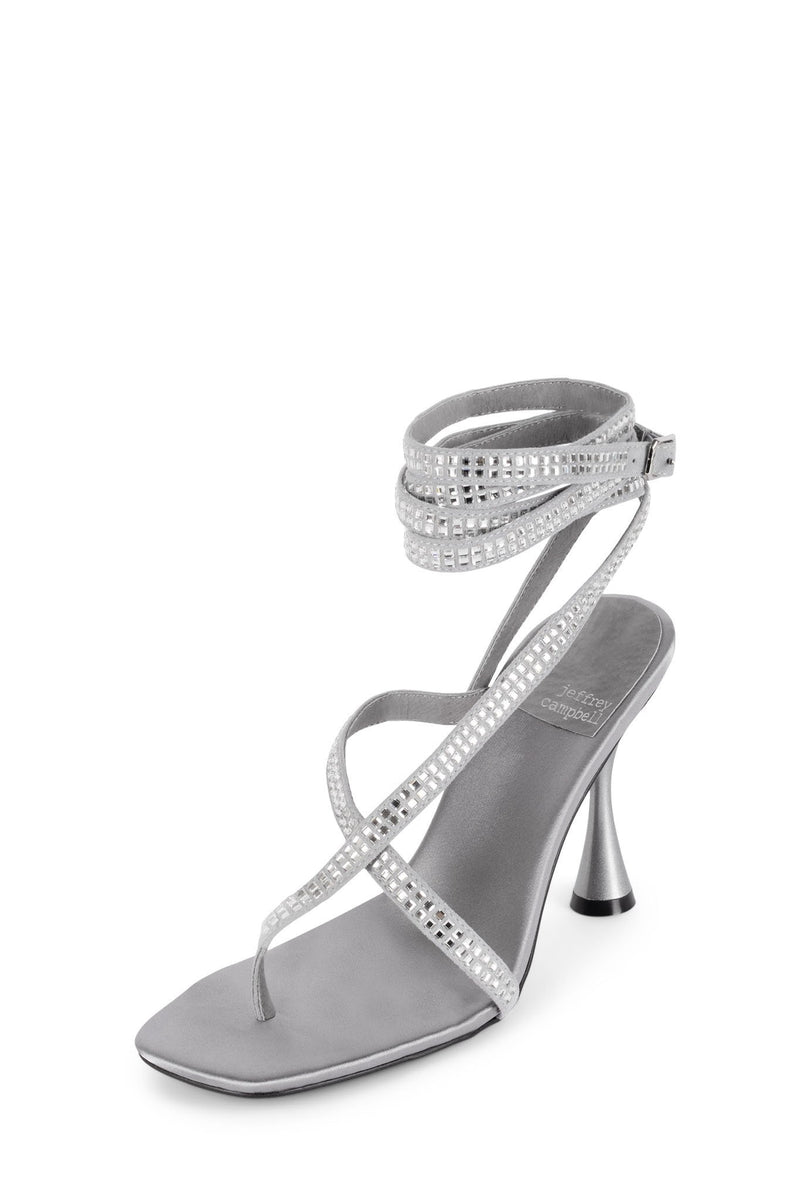 Grey Women's Jeffrey Campbell Richess Heels | QLNBZM-087