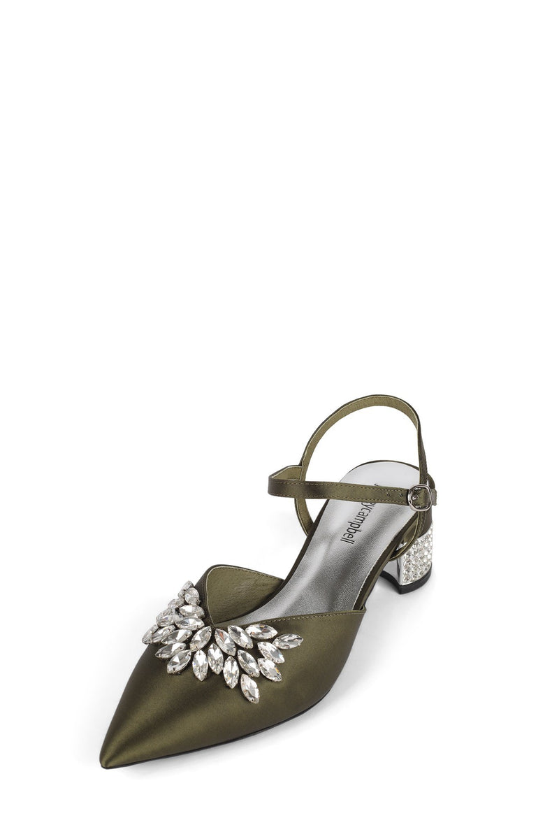 Khaki Silver Women's Jeffrey Campbell Destinia-J Heels Shoes | JMEZDQ-945