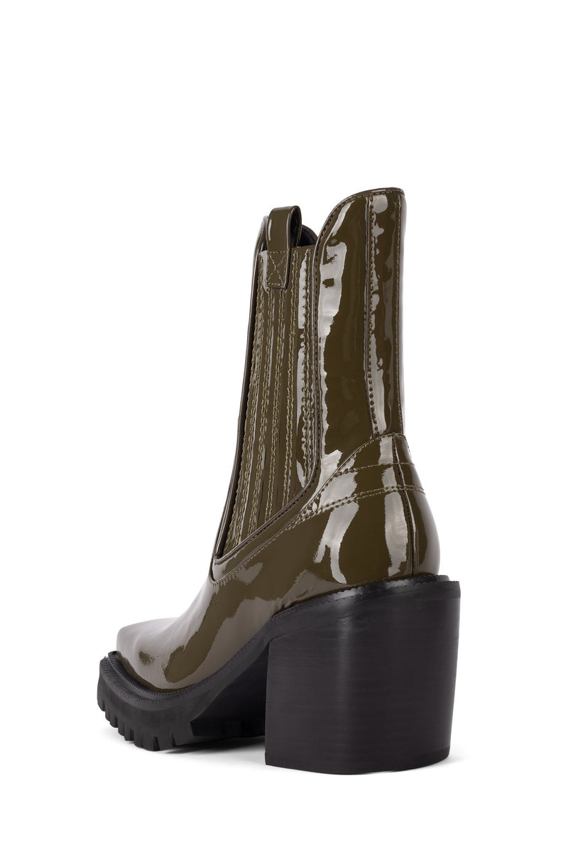 Khaki Women's Jeffrey Campbell Elk Chelsea Boots | SKFVHP-519