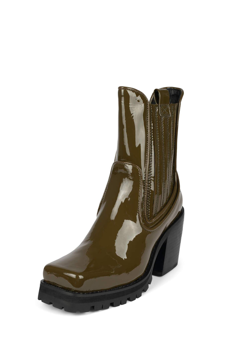 Khaki Women's Jeffrey Campbell Elkins-3 Ankle Boots | OBFPSH-621