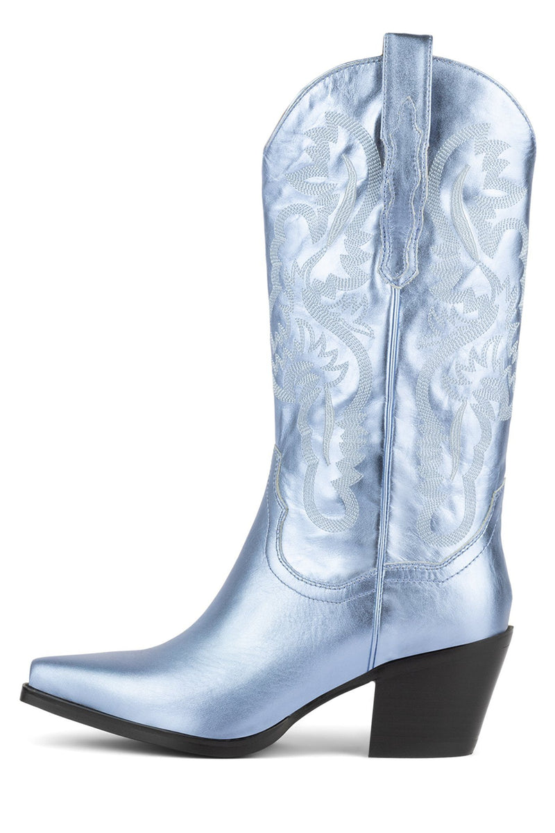 Light Blue Women\'s Jeffrey Campbell Dagget Cowboy Boots | VWKSRA-960