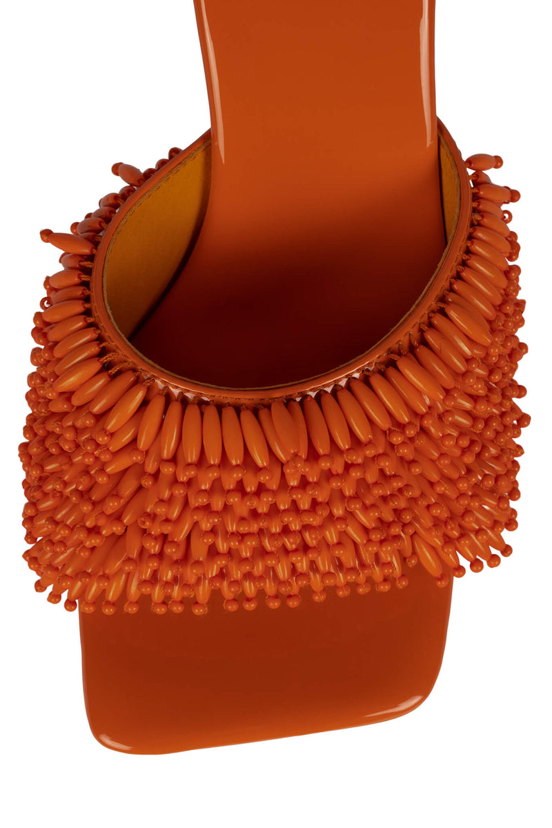 Orange Women's Jeffrey Campbell Beaded-Me Heels | IWCBHM-514