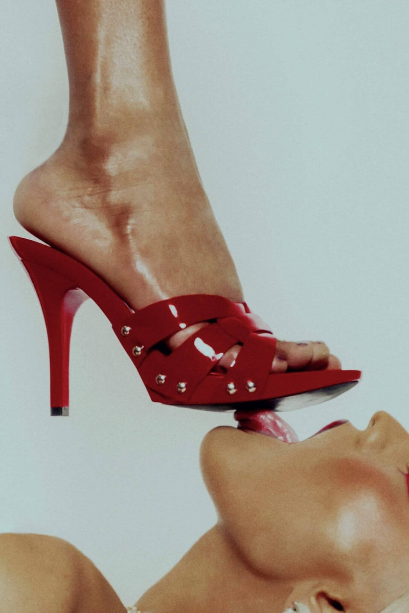 Red Women's Jeffrey Campbell 24-Carat Heels | GBQKRV-463