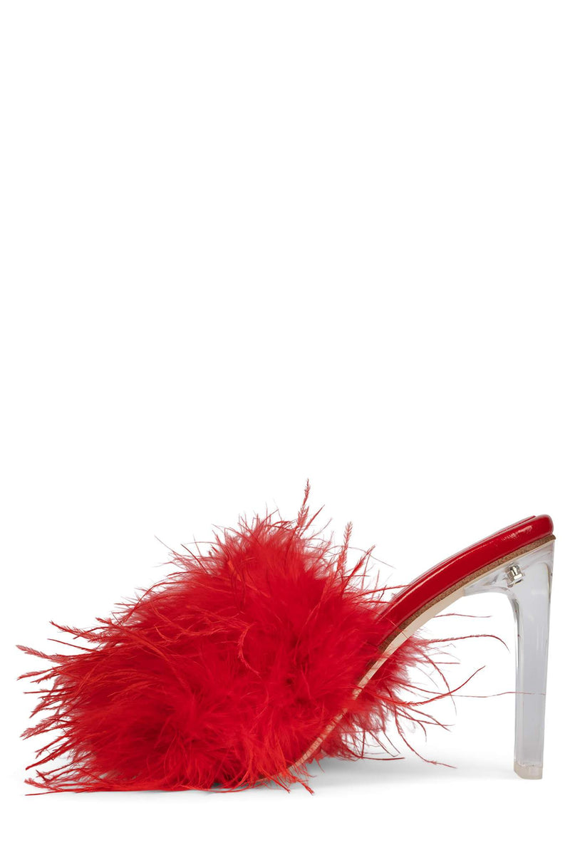 Red Women\'s Jeffrey Campbell Chambre Heels | KDSFNH-179