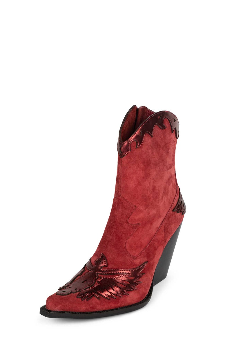 Red Women's Jeffrey Campbell Eagleton-B Ankle Boots | EDJIKC-931