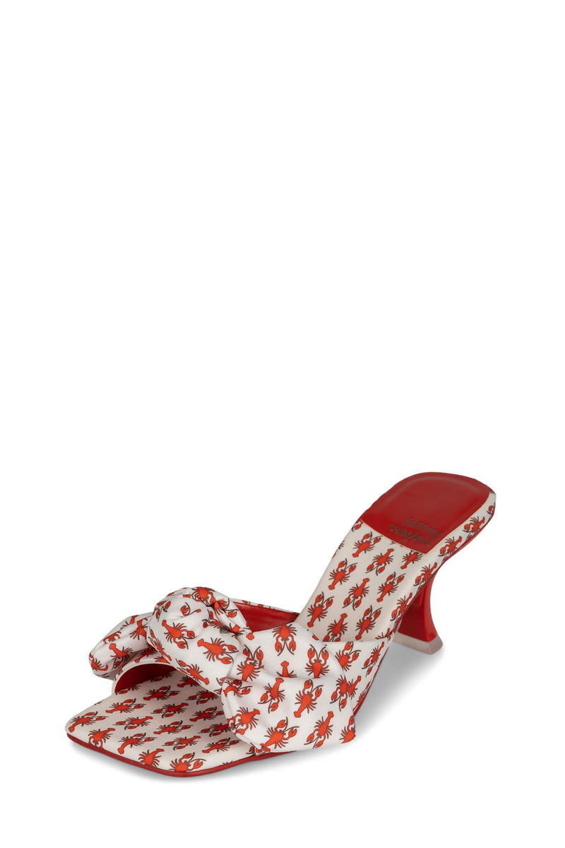 Red Women's Jeffrey Campbell Mr-Big-Bow Heels | UGTNSQ-134