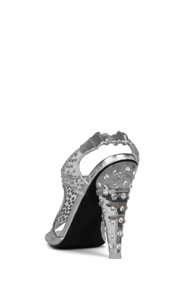 Silver Women's Jeffrey Campbell Genevieve Heels | ORKSNF-375