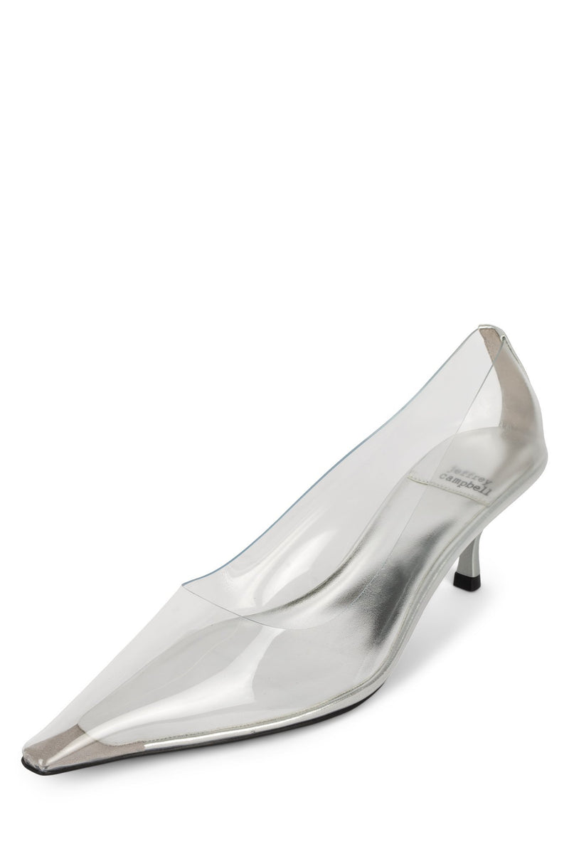 Silver Women's Jeffrey Campbell Magnifique Heels Shoes | IKXDUH-950