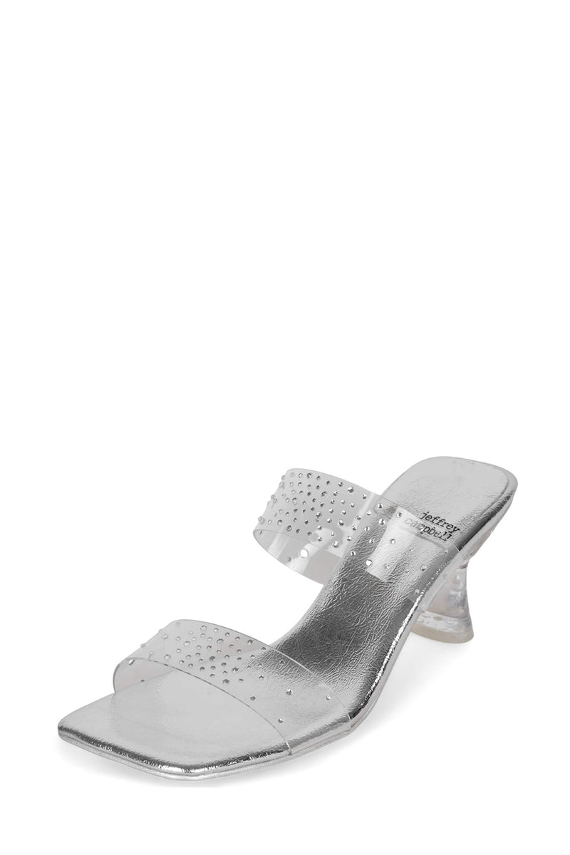 Silver Women's Jeffrey Campbell Medianoche Heels | MXDBRI-438