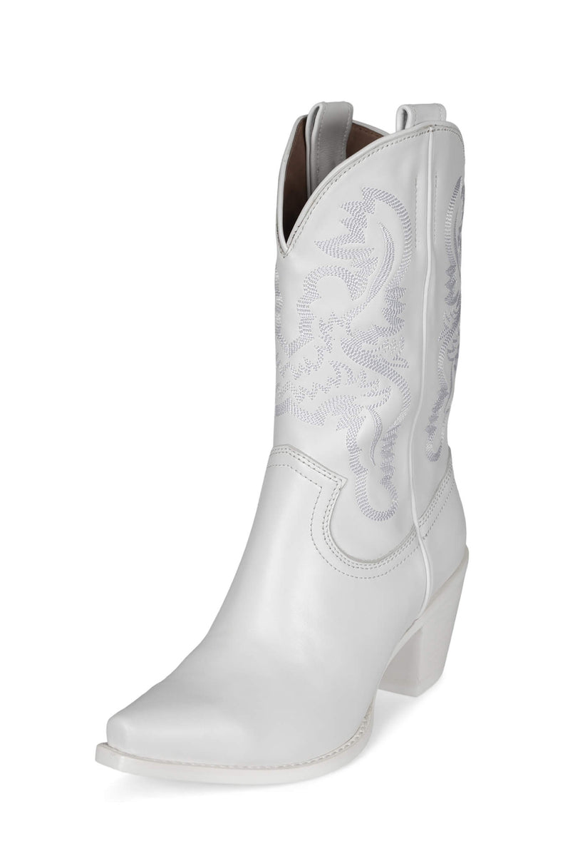 White Women's Jeffrey Campbell Rancher-Md Ankle Boots | DQLJWZ-516