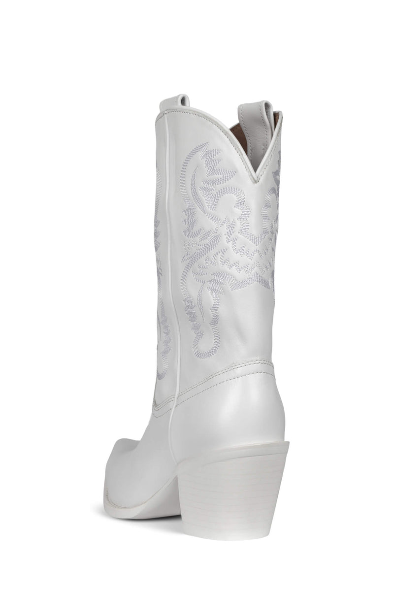 White Women's Jeffrey Campbell Rancher-Md Ankle Boots | DQLJWZ-516