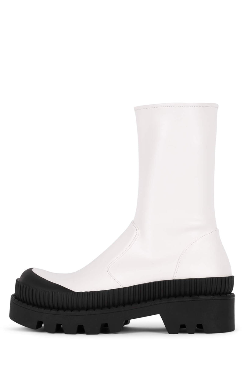 White Women\'s Jeffrey Campbell Tough Rain Boots | UWSXDK-291