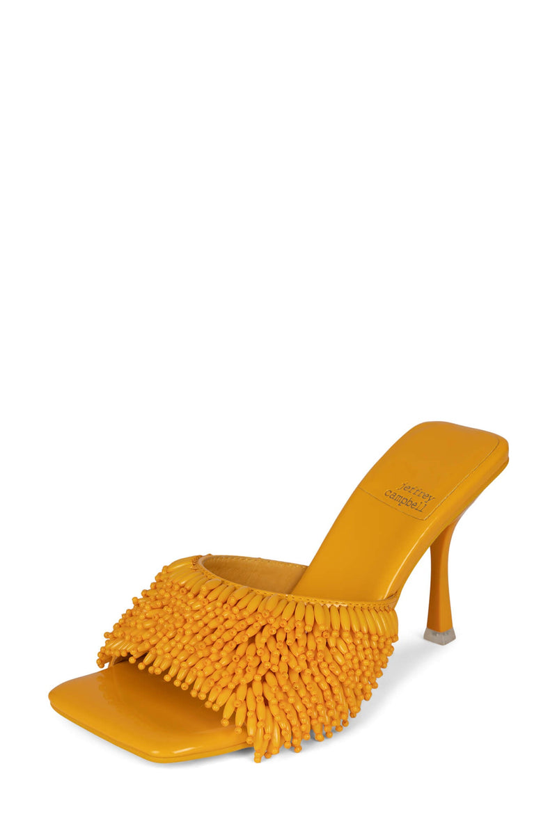 Yellow Women's Jeffrey Campbell Beaded-Me Heels | FNLJQI-809