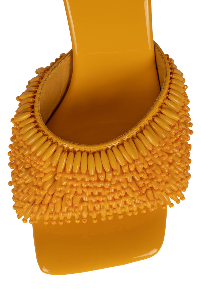 Yellow Women's Jeffrey Campbell Beaded-Me Heels | FNLJQI-809